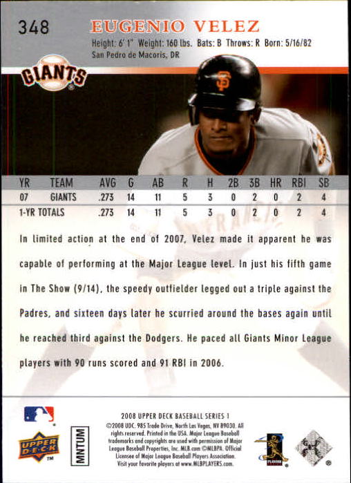A1359- 2008 Upper Deck BB Cards 254-506 +Rookies -You Pick- 15+ FREE US SHIP - Picture 185 of 499