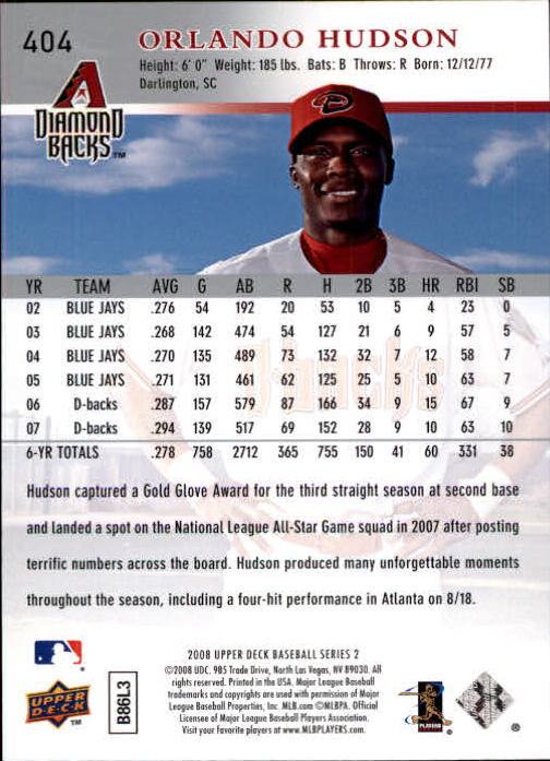 A1359- 2008 Upper Deck BB Cards 254-506 +Rookies -You Pick- 15+ FREE US SHIP - Picture 295 of 499