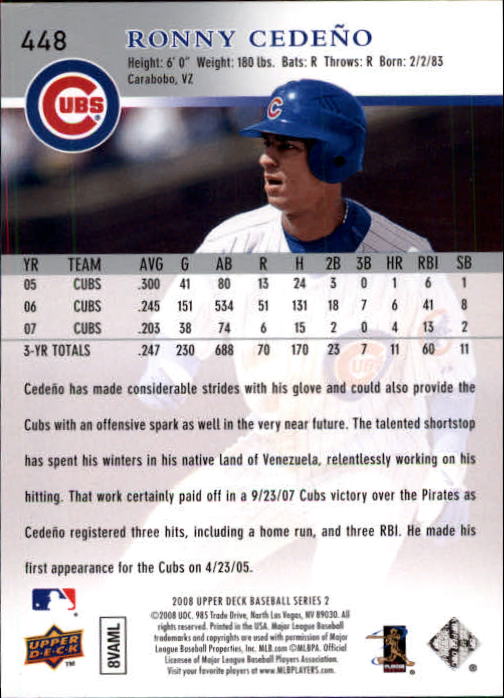 A1359- 2008 Upper Deck BB Cards 254-506 +Rookies -You Pick- 15+ FREE US SHIP - Picture 383 of 499