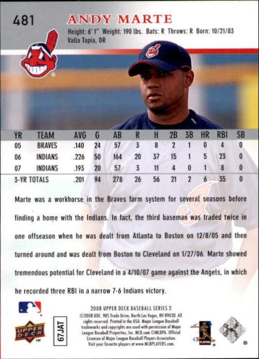 A1359- 2008 Upper Deck BB Cards 254-506 +Rookies -You Pick- 15+ FREE US SHIP - Picture 449 of 499