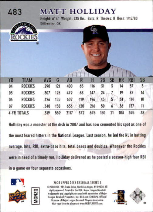 A1359- 2008 Upper Deck BB Cards 254-506 +Rookies -You Pick- 15+ FREE US SHIP - Picture 453 of 499