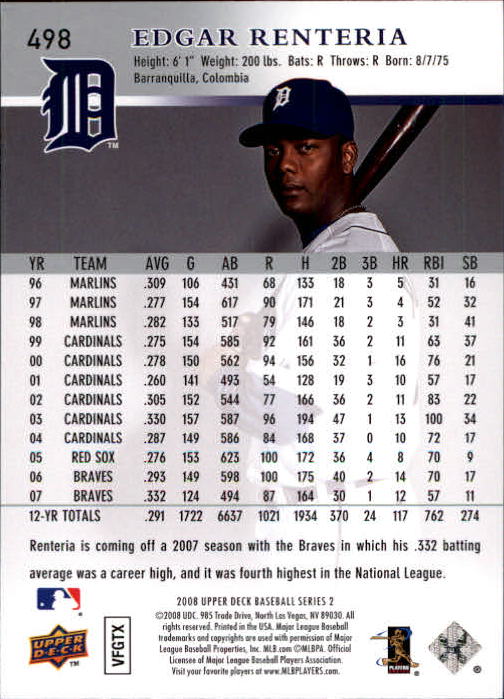 A1359- 2008 Upper Deck BB Cards 254-506 +Rookies -You Pick- 15+ FREE US SHIP - Picture 483 of 499