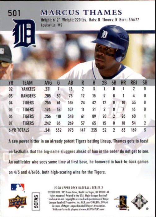 A1359- 2008 Upper Deck BB Cards 254-506 +Rookies -You Pick- 15+ FREE US SHIP - Picture 489 of 499