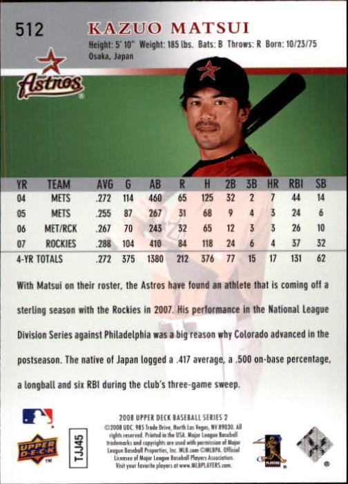 A1359- 2008 Upper Deck BB Cards 507-756 +Rookies -You Pick- 15+ FREE US SHIP - Picture 13 of 497