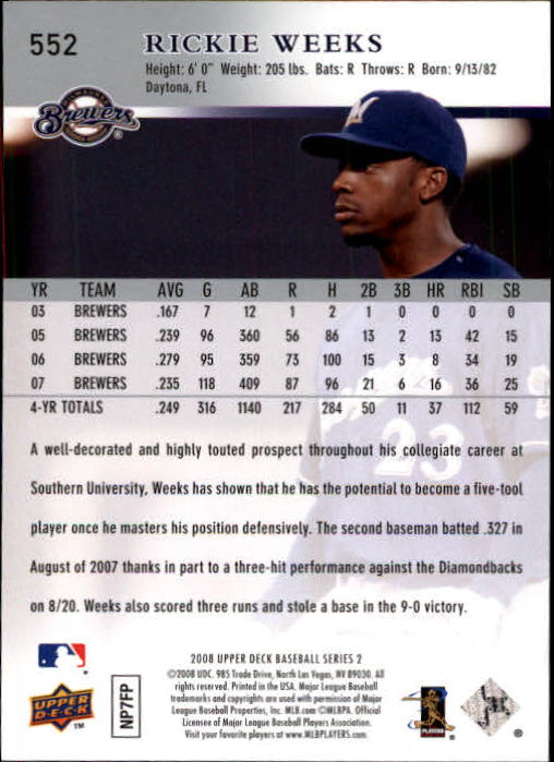 A1359- 2008 Upper Deck BB Cards 507-756 +Rookies -You Pick- 15+ FREE US SHIP - Picture 93 of 497