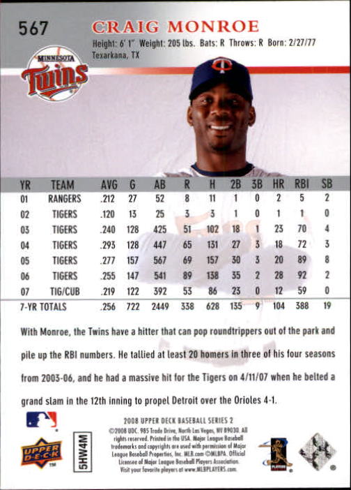A1359- 2008 Upper Deck BB Cards 507-756 +Rookies -You Pick- 15+ FREE US SHIP - Picture 123 of 497
