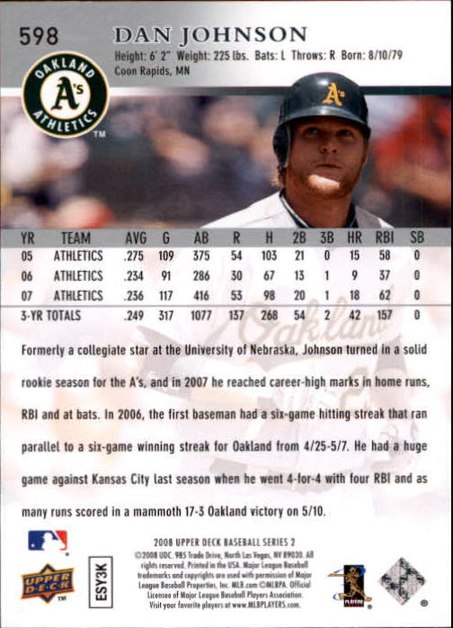 A1359- 2008 Upper Deck BB Cards 507-756 +Rookies -You Pick- 15+ FREE US SHIP - Picture 185 of 497