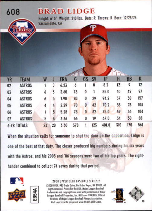 A1359- 2008 Upper Deck BB Cards 507-756 +Rookies -You Pick- 15+ FREE US SHIP - Picture 205 of 497