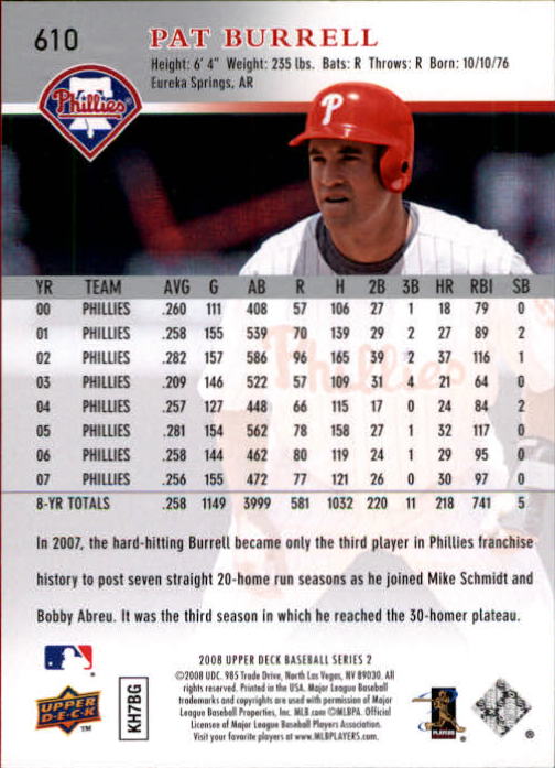 A1359- 2008 Upper Deck BB Cards 507-756 +Rookies -You Pick- 15+ FREE US SHIP - Picture 209 of 497