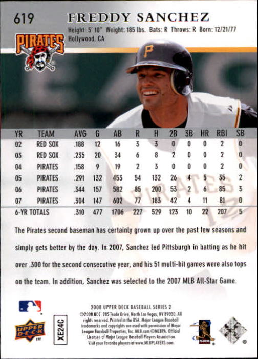 A1359- 2008 Upper Deck BB Cards 507-756 +Rookies -You Pick- 15+ FREE US SHIP - Picture 227 of 497