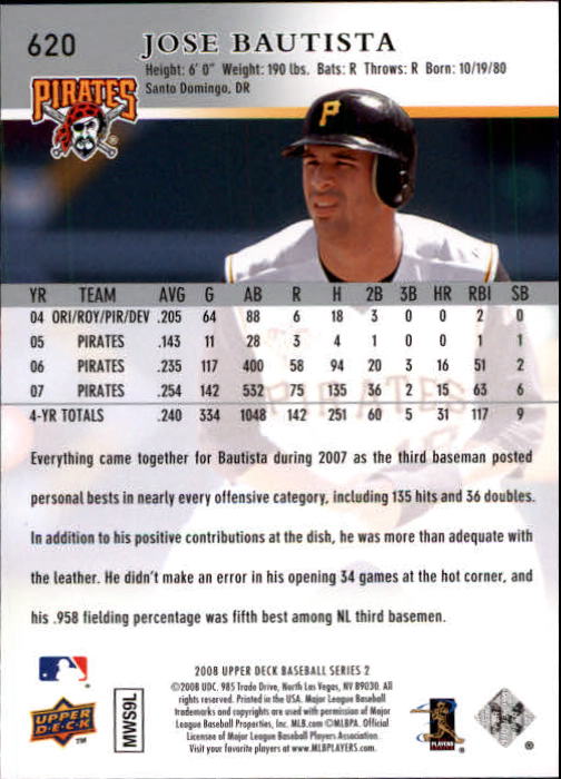 A1359- 2008 Upper Deck BB Cards 507-756 +Rookies -You Pick- 15+ FREE US SHIP - Picture 229 of 497