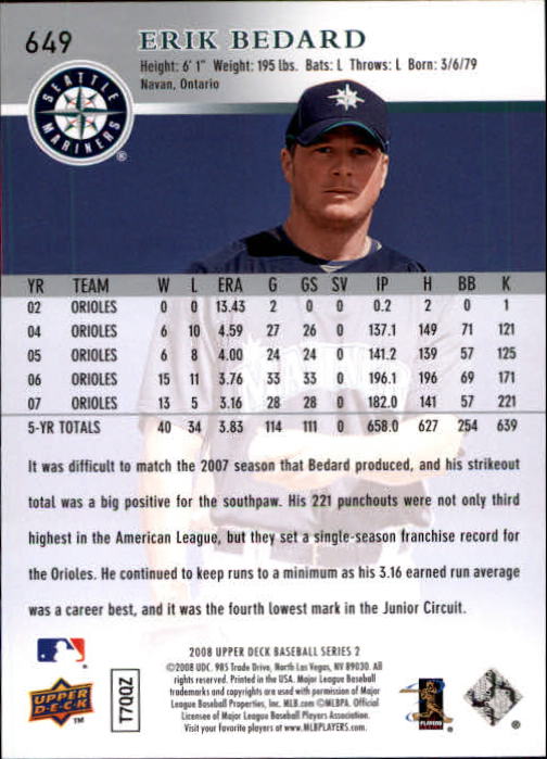 A1359- 2008 Upper Deck BB Cards 507-756 +Rookies -You Pick- 15+ FREE US SHIP - Picture 287 of 497