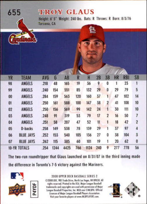 A1359- 2008 Upper Deck BB Cards 507-756 +Rookies -You Pick- 15+ FREE US SHIP - Picture 299 of 497