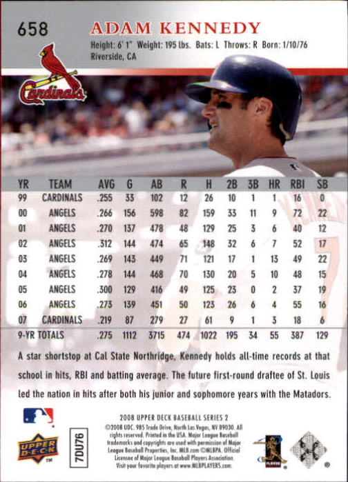A1359- 2008 Upper Deck BB Cards 507-756 +Rookies -You Pick- 15+ FREE US SHIP - Picture 305 of 497