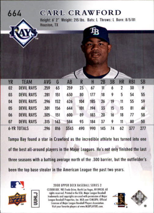 A1359- 2008 Upper Deck BB Cards 507-756 +Rookies -You Pick- 15+ FREE US SHIP - Picture 317 of 497