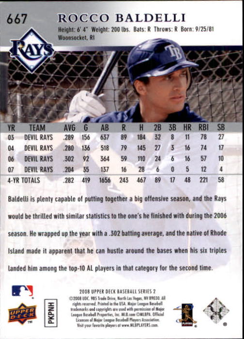 A1359- 2008 Upper Deck BB Cards 507-756 +Rookies -You Pick- 15+ FREE US SHIP - Picture 323 of 497