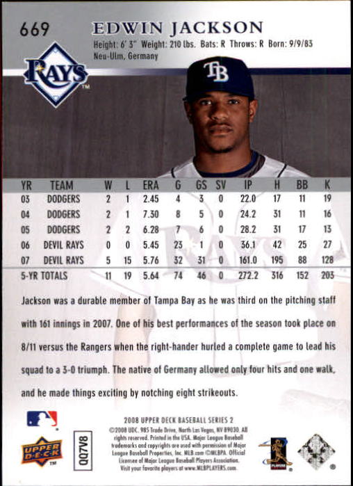 A1359- 2008 Upper Deck BB Cards 507-756 +Rookies -You Pick- 15+ FREE US SHIP - Picture 327 of 497