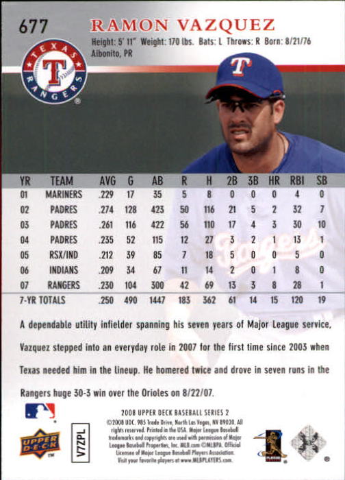 A1359- 2008 Upper Deck BB Cards 507-756 +Rookies -You Pick- 15+ FREE US SHIP - Picture 343 of 497