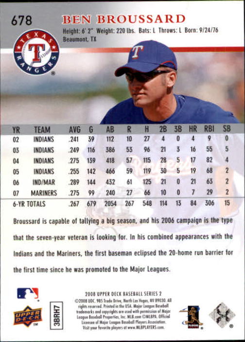 A1359- 2008 Upper Deck BB Cards 507-756 +Rookies -You Pick- 15+ FREE US SHIP - Picture 345 of 497