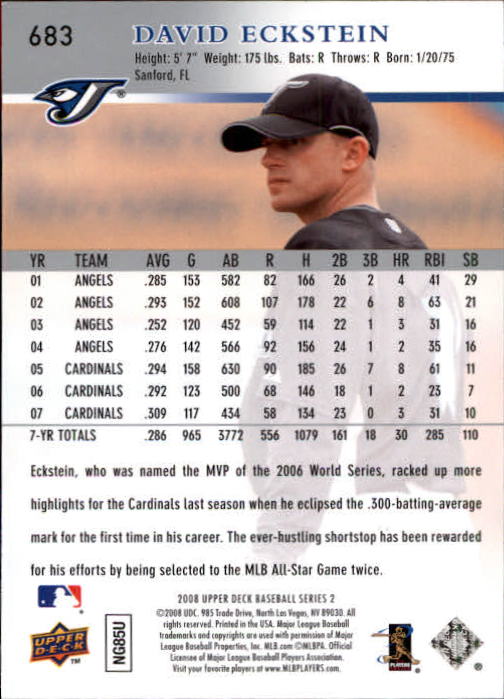 A1359- 2008 Upper Deck BB Cards 507-756 +Rookies -You Pick- 15+ FREE US SHIP - Picture 355 of 497