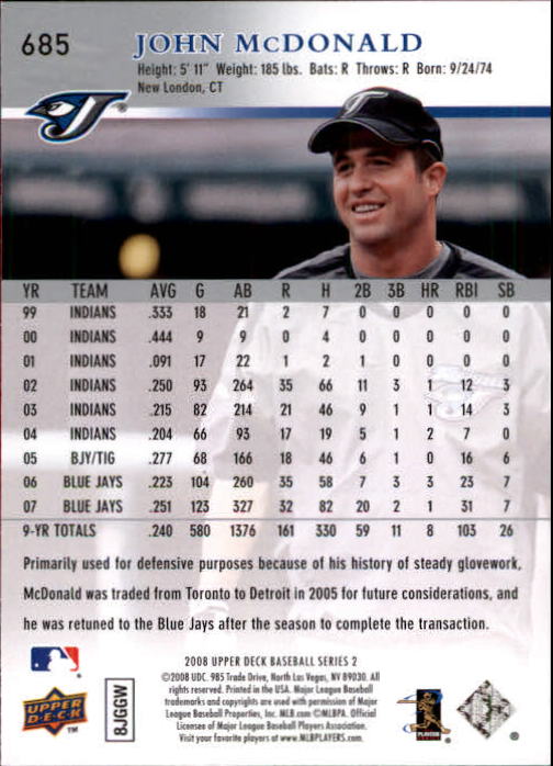 A1359- 2008 Upper Deck BB Cards 507-756 +Rookies -You Pick- 15+ FREE US SHIP - Picture 359 of 497
