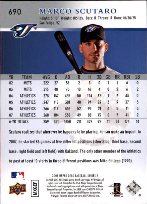 A1359- 2008 Upper Deck BB Cards 507-756 +Rookies -You Pick- 15+ FREE US SHIP - Picture 369 of 497