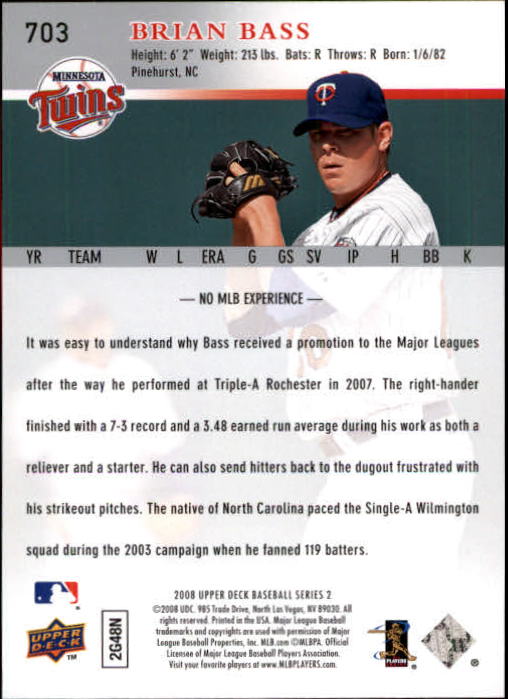 A1359- 2008 Upper Deck BB Cards 507-756 +Rookies -You Pick- 15+ FREE US SHIP - Picture 395 of 497