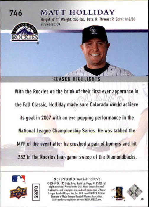 A1359- 2008 Upper Deck BB Cards 507-756 +Rookies -You Pick- 15+ FREE US SHIP - Picture 477 of 497