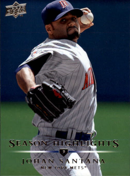 2008 Upper Deck Goudey Johan Santana #112 New York Mets Baseball Card