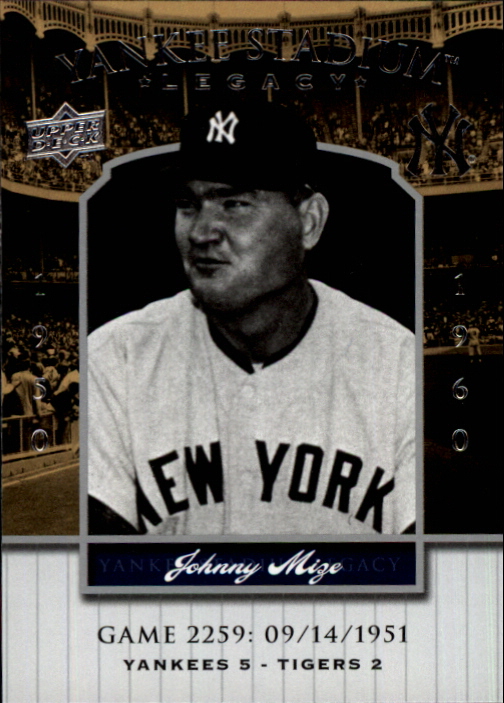 2008 Upper Deck Yankee Stadium Legacy Collection #2259 Johnny Mize