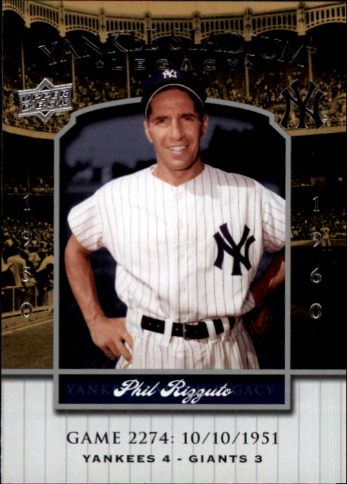 2008 Upper Deck Yankee Stadium Legacy Collection #2274 Phil Rizzuto