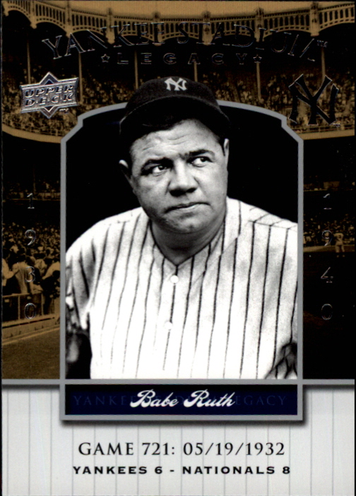 2008 Upper Deck Yankee Stadium Legacy Collection #721 Babe Ruth