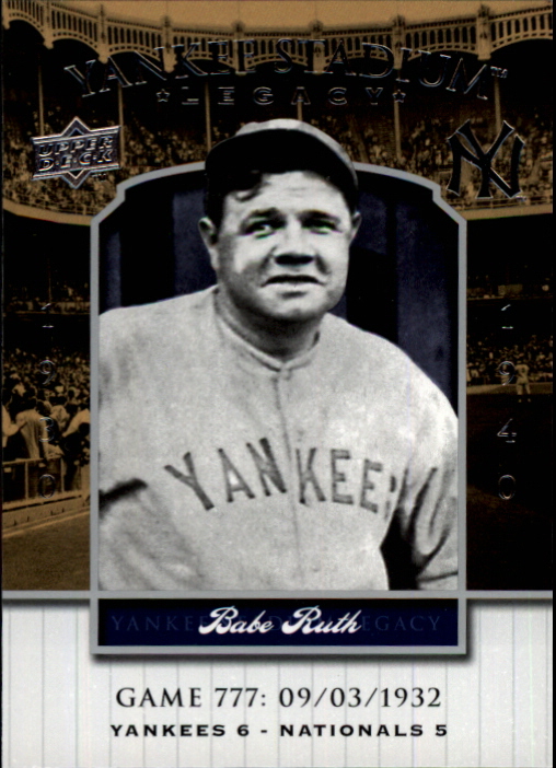 2008 Upper Deck Yankee Stadium Legacy Collection #777 Babe Ruth