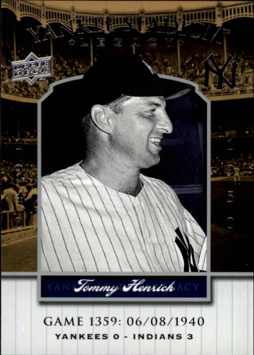2008 Upper Deck Yankee Stadium Legacy Collection #1359 Tommy Henrich