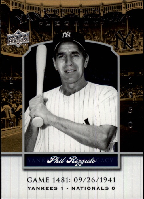 2008 Upper Deck Yankee Stadium Legacy Collection #1481 Phil Rizzuto