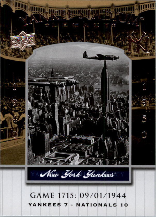 2008 Upper Deck Yankee Stadium Legacy Collection #1715 New York Yankees