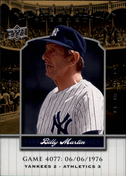2008 Upper Deck Yankee Stadium Legacy Collection #4077 Billy Martin