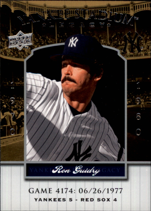 2008 Upper Deck Yankee Stadium Legacy Collection #4174 Ron Guidry