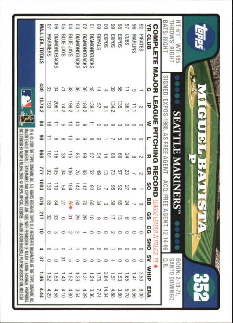 A2617- 2008 Topps Baseball Cards 250-500 +Rookies -You Pick- 15+ FREE US SHIP - Picture 193 of 449