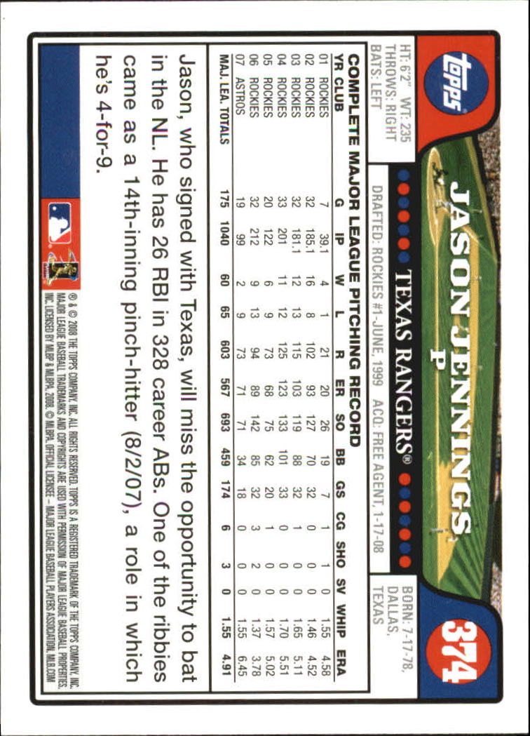 A2617- 2008 Topps Baseball Cards 250-500 +Rookies -You Pick- 15+ FREE US SHIP - Picture 231 of 449