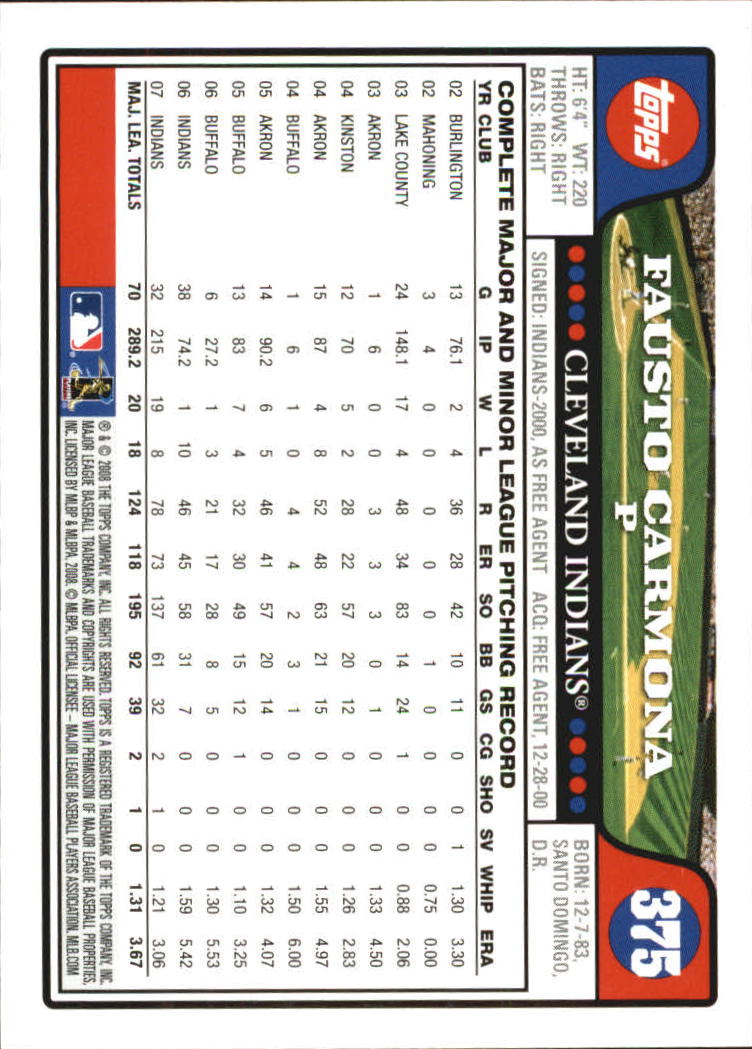 A2617- 2008 Topps Baseball Cards 250-500 +Rookies -You Pick- 15+ FREE US SHIP - Picture 233 of 449