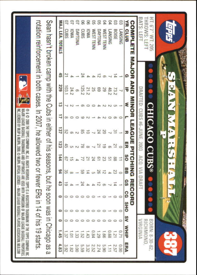 A2617- 2008 Topps Baseball Cards 250-500 +Rookies -You Pick- 15+ FREE US SHIP - Picture 253 of 449