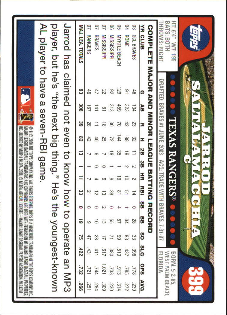 A2617- 2008 Topps Baseball Cards 250-500 +Rookies -You Pick- 15+ FREE US SHIP - Picture 273 of 449