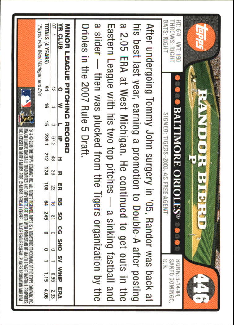 A2617- 2008 Topps Baseball Cards 250-500 +Rookies -You Pick- 15+ FREE US SHIP - Picture 357 of 449