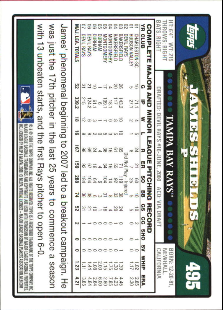 A2617- 2008 Topps Baseball Cards 250-500 +Rookies -You Pick- 15+ FREE US SHIP - Picture 443 of 449