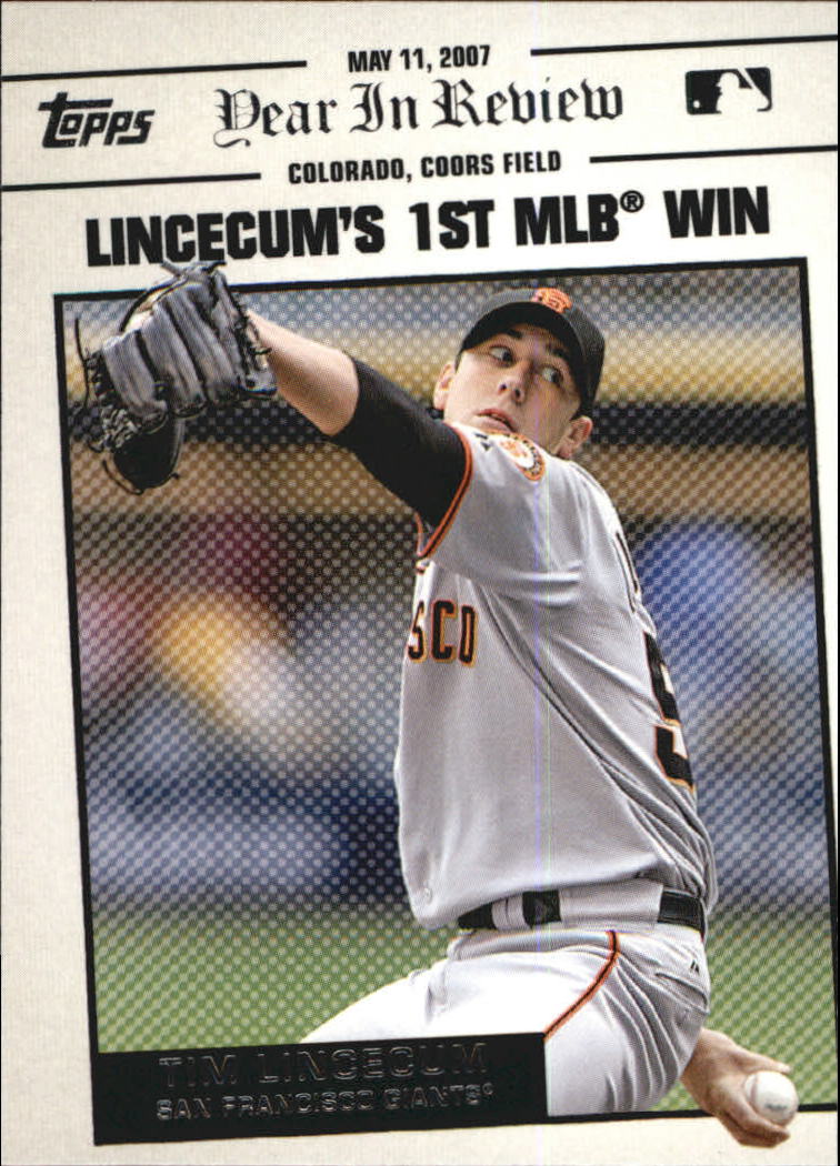 2008 Topps Year in Review #YR41 Tim Lincecum