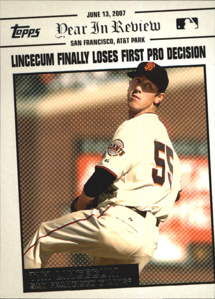 2008 Topps Year in Review #YR74 Tim Lincecum