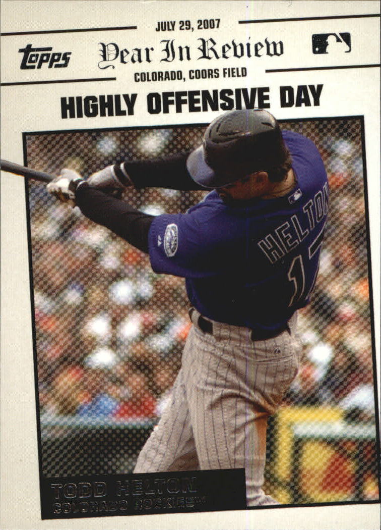 2008 Topps Year in Review #YR119 Todd Helton