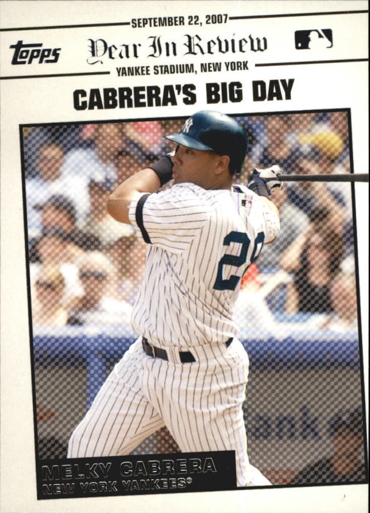 2008 Topps Year in Review #YR172 Melky Cabrera
