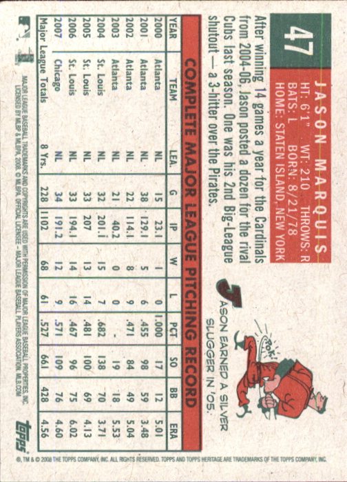 A3901- 2008 Topps Heritage BB Karten 1-259 + Rookies -du Pick- 15 + Gratis US - Bild 108 von 456